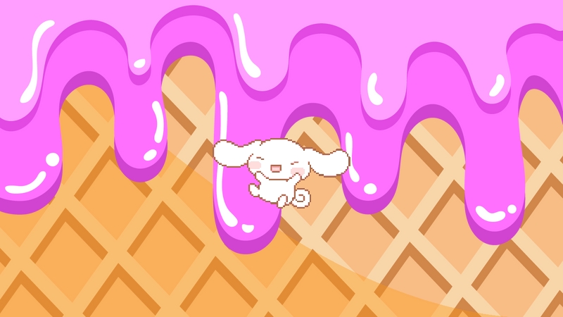 Progress Bar with Sanrio Cinnamoroll Ice Cream Pixel - Progress Bar for