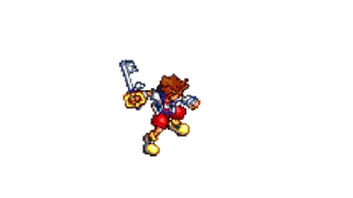 Kingdom Hearts Sora Keyblade Attack Pixel