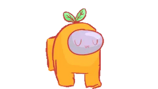 Among Us Orange Character Carrot