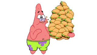 SpongeBob SquarePants Patrick Star Eats Burgers