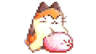Kirby Nago the Cat Rolling Kirby Pixel