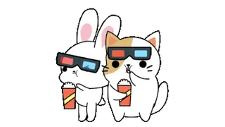 Cat and Bunny Ready for Movie