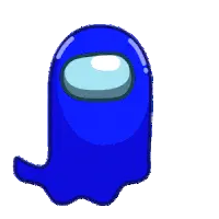 Among Us Blue Character Ghost