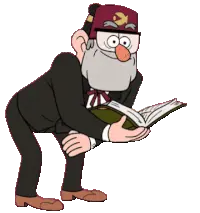 Gravity Falls Stan Pines with a Book