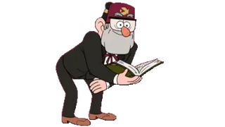 Gravity Falls Stan Pines with a Book