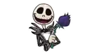 The Nightmare Before Christmas Jack Skellington with Flower