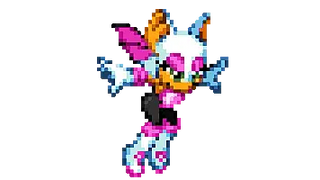 Sonic the Hedgehog Rogue The Bat Pixel Flying
