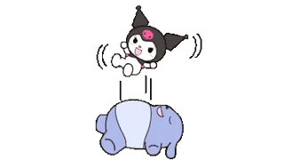 Sanrio Kuromi Plays with Baku