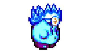 Blue Ice Kirby Walking Pixel