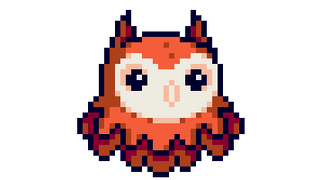 Pixel Red Owl