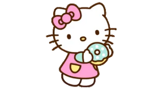 Hello Kitty and Donut